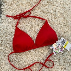 Becca Bikini Top (Red, medium, NWT)